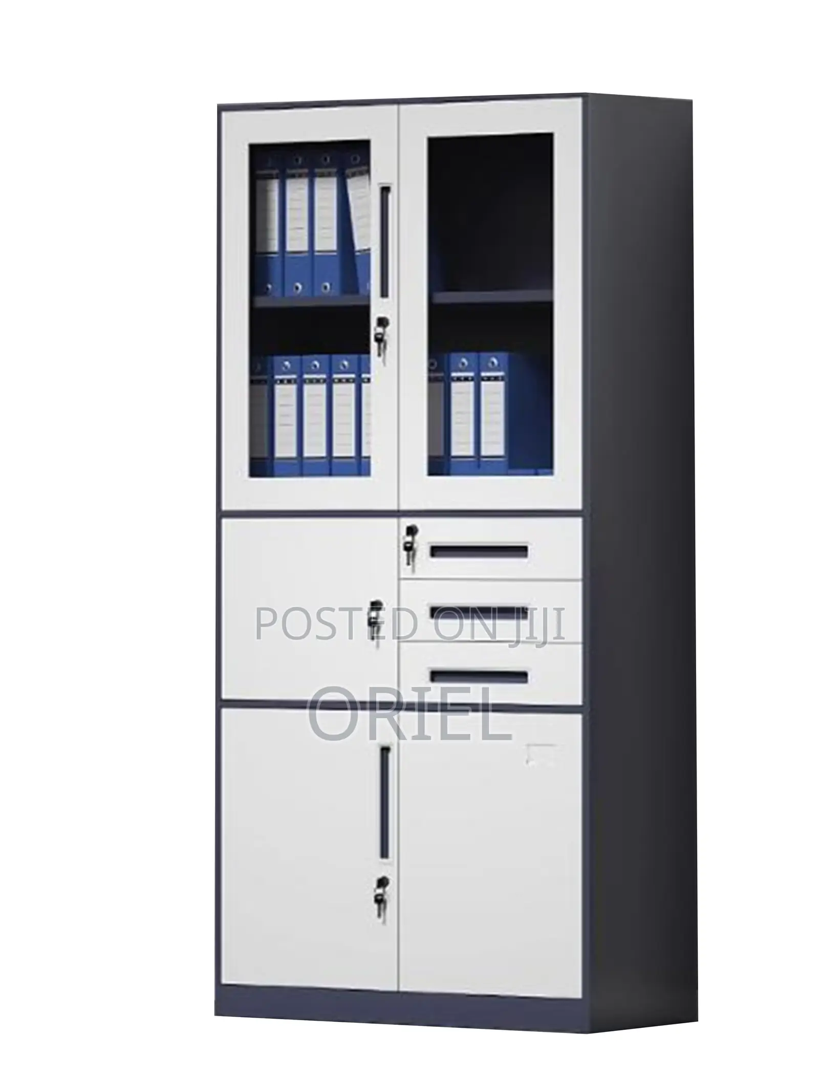 Office Cabinet : 2-Door Metallic Office Cabinet With Integrated Safe