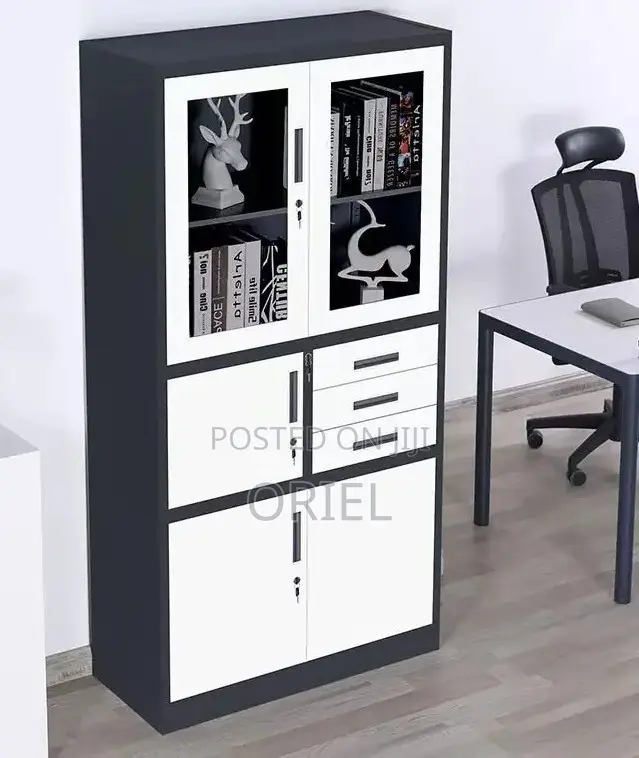 Office Cabinet : 2-Door Metallic Office Cabinet With Integrated Safe