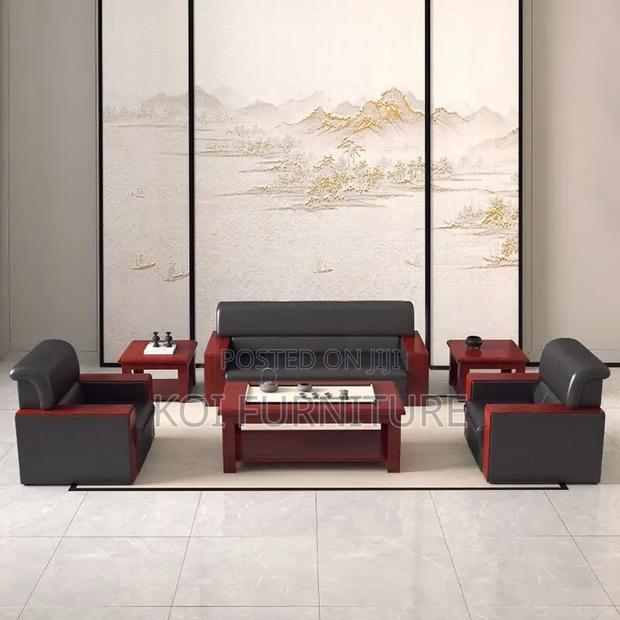 Office Sofa; Five Seaters Executive Leather Reinfored Sofa Set