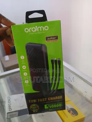 Oraimo 12w Anifast Fast Charge Power Bank 10000mah