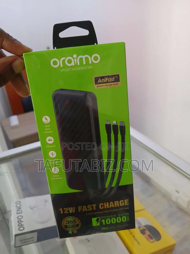 Oraimo 12w Anifast Fast Charge Power Bank 10000mah