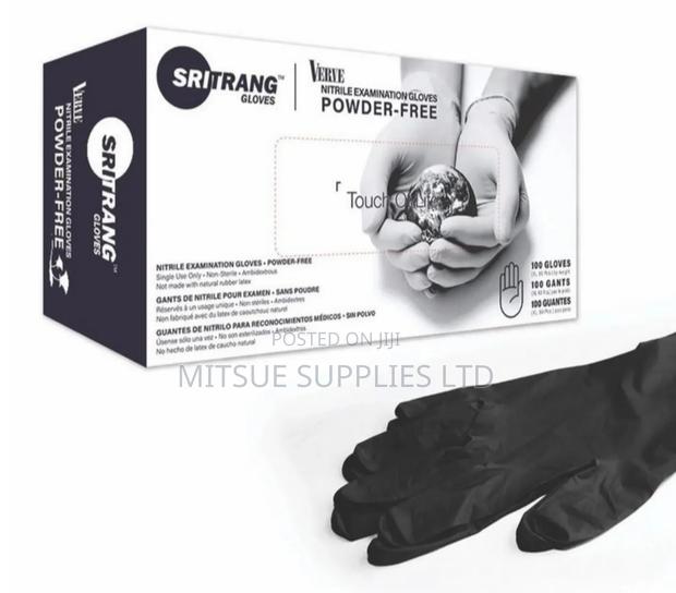 Disposable Black Nitrile Gloves