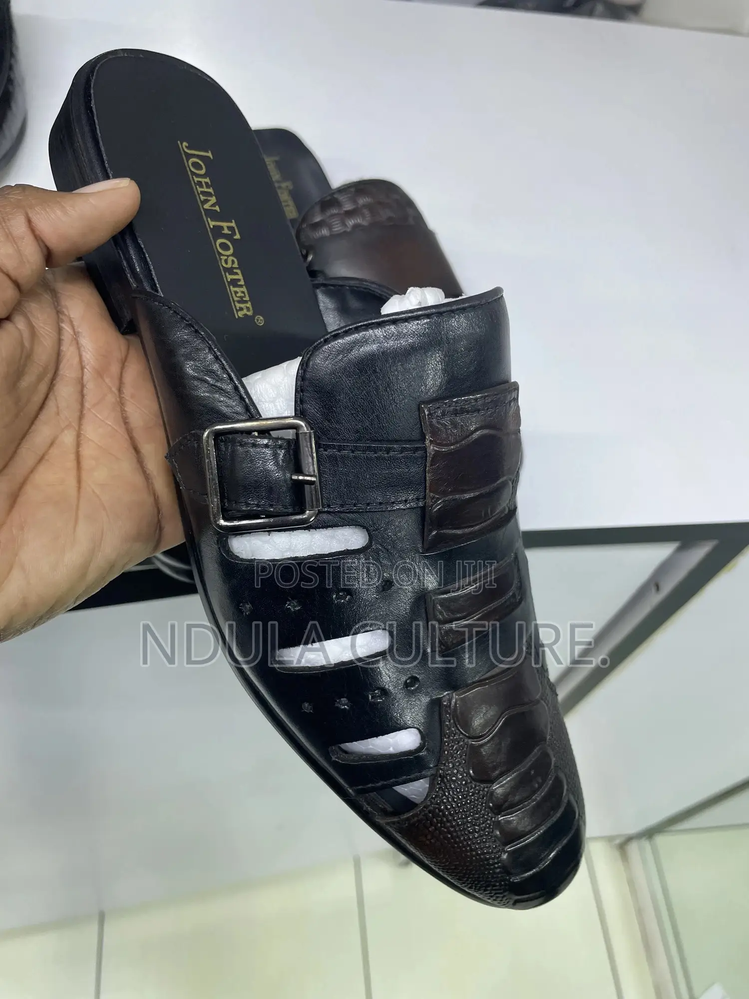 Authentic Leather John Foster Classic Mules