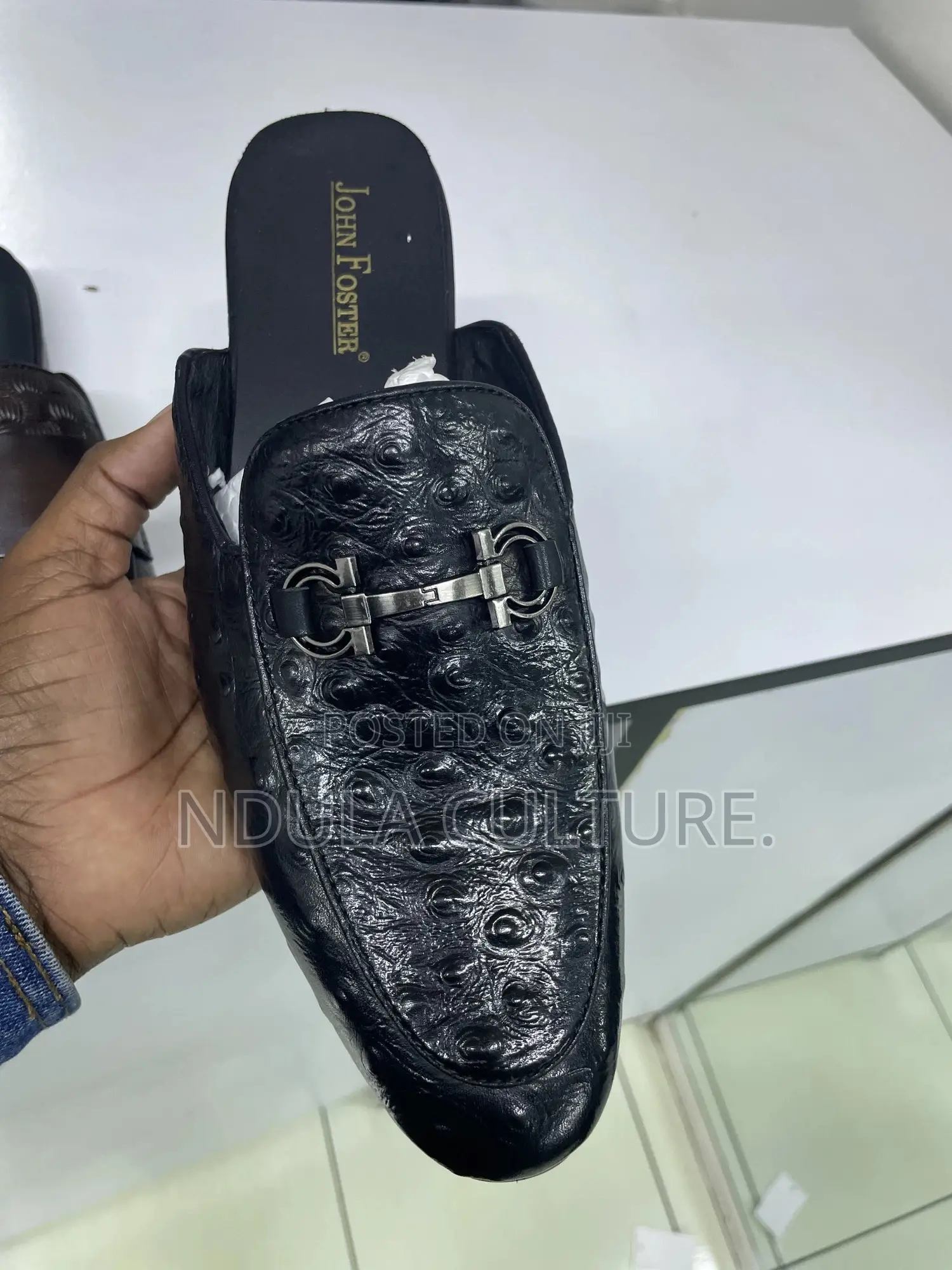 Authentic Leather John Foster Classic Mules