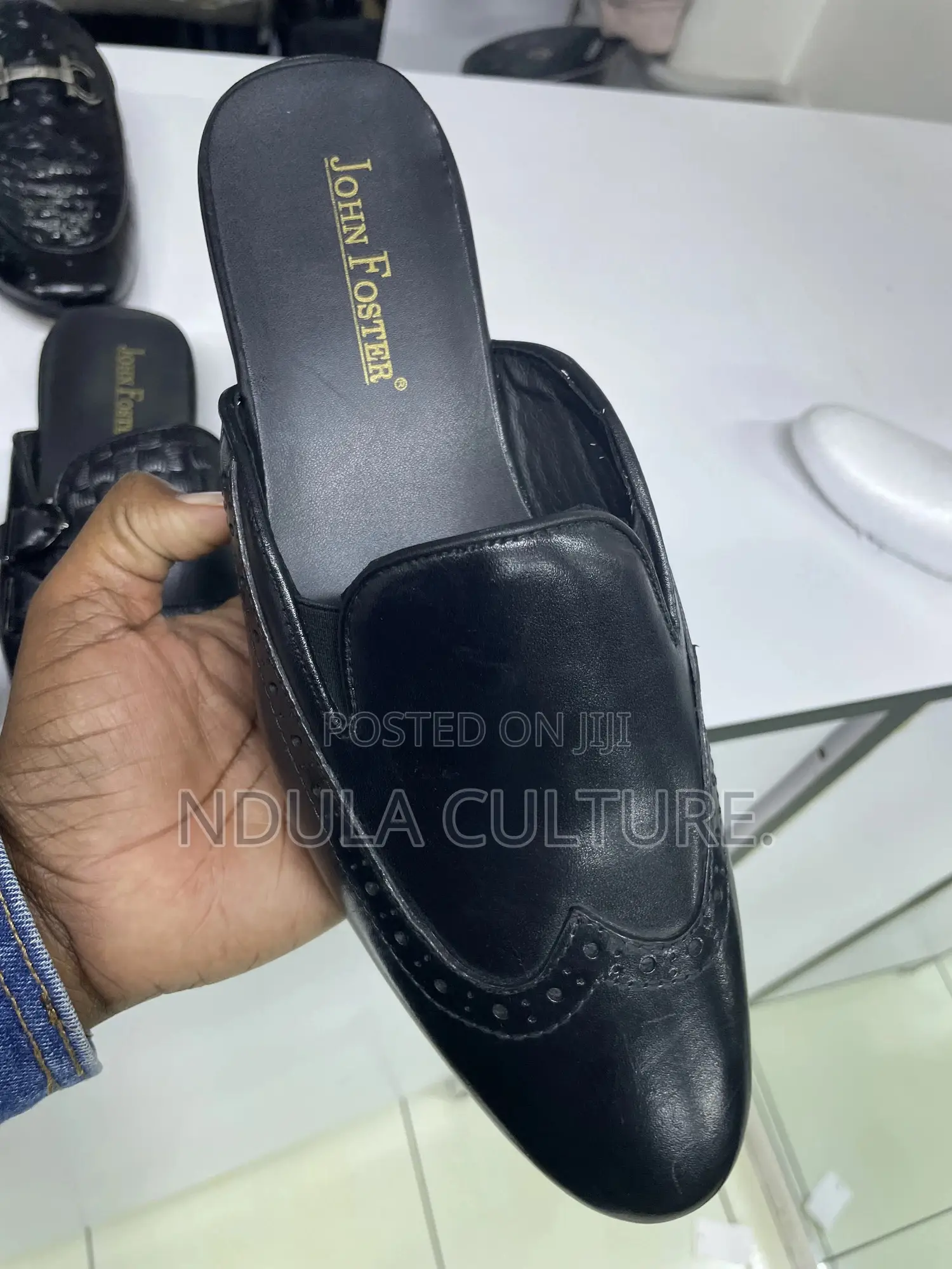Authentic Leather John Foster Classic Mules