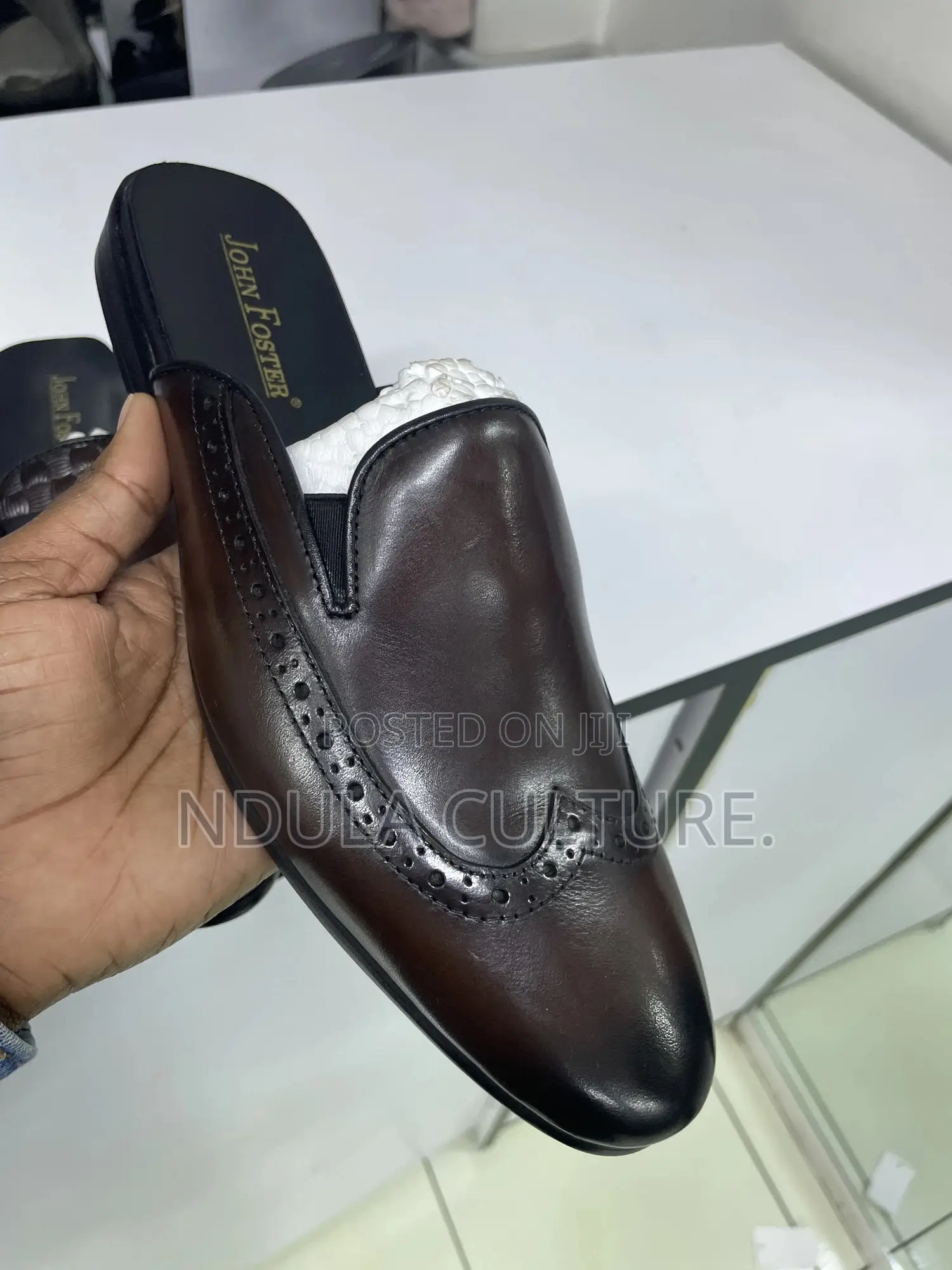 Authentic Leather John Foster Classic Mules