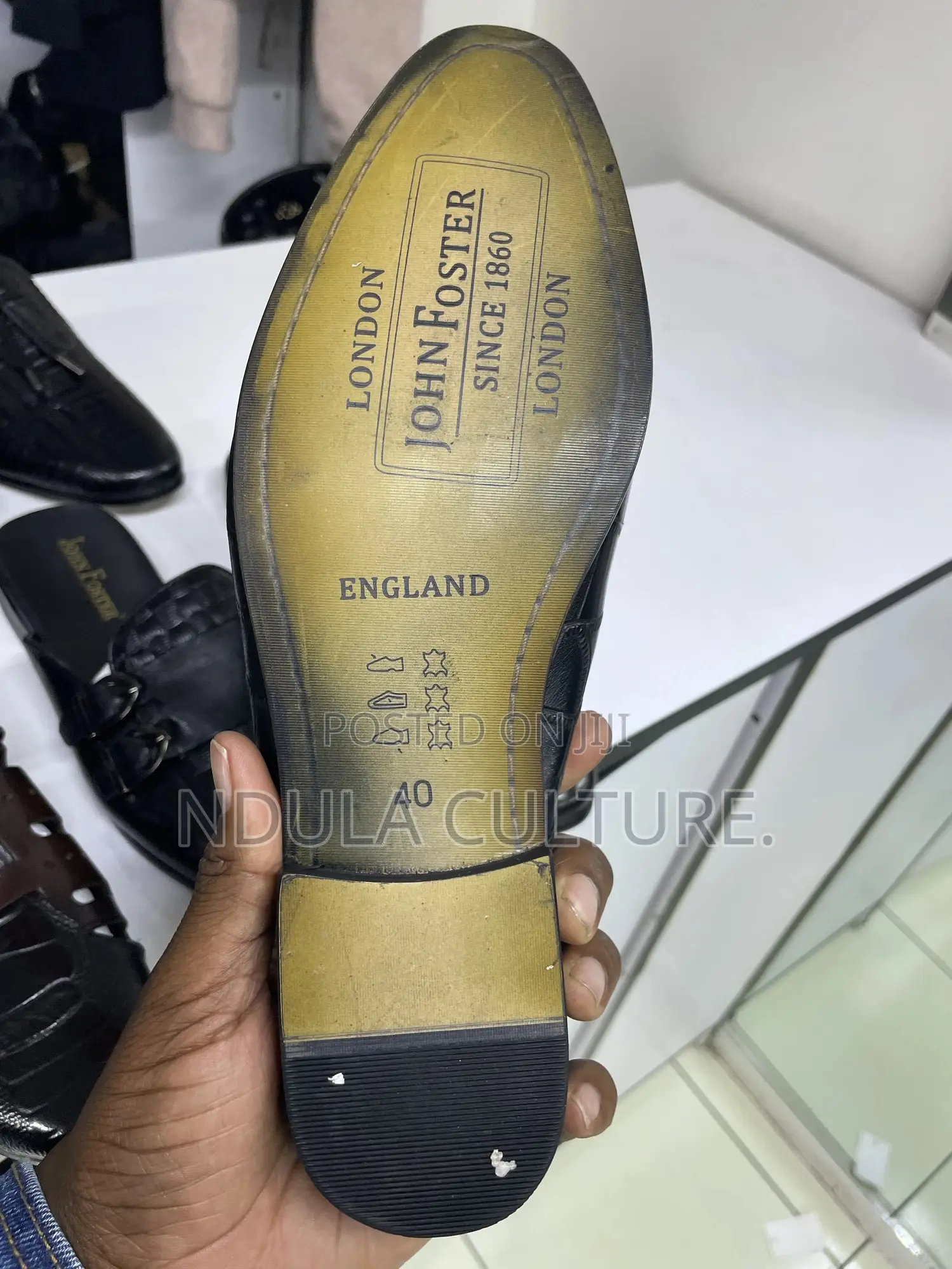 Authentic Leather John Foster Classic Mules
