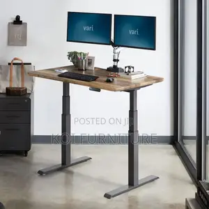 Office Desk; 1200mm Black Adjustable Standing Height Table