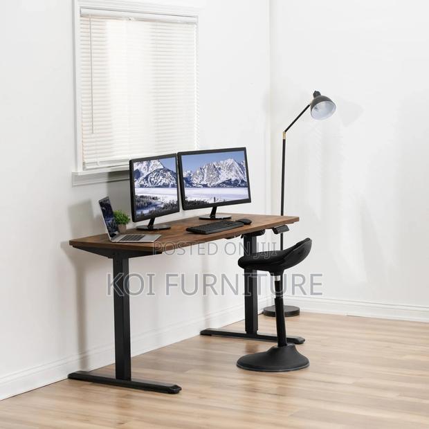 Office Desk; 1200mm Black Adjustable Standing Height Table - thumbnail 7
