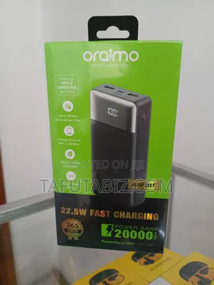 Oraimo 22.5w Fast Charging Power Bank 20000mah Powernova Q21