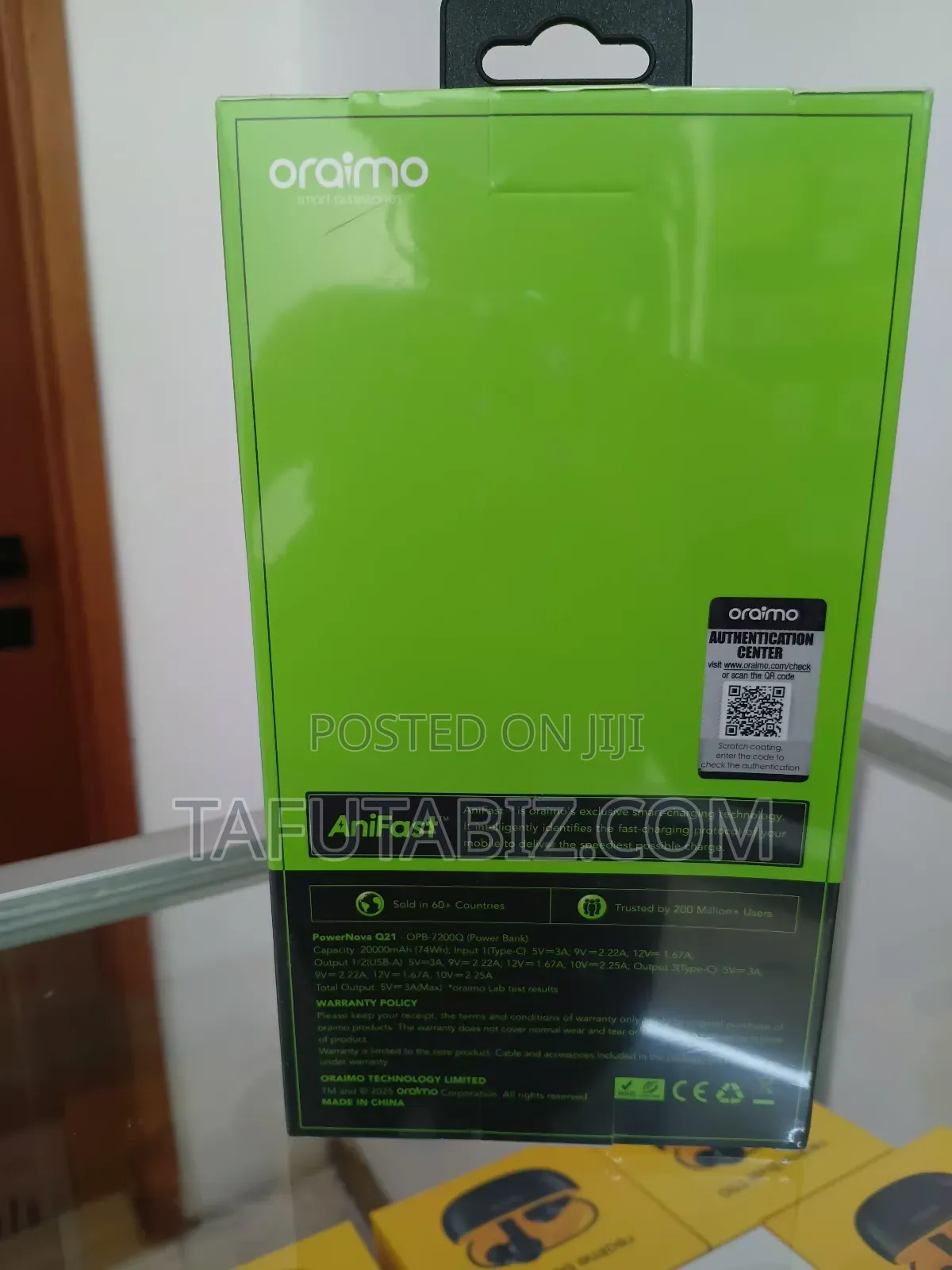 Oraimo 22.5w Fast Charging Power Bank 20000mah Powernova Q21