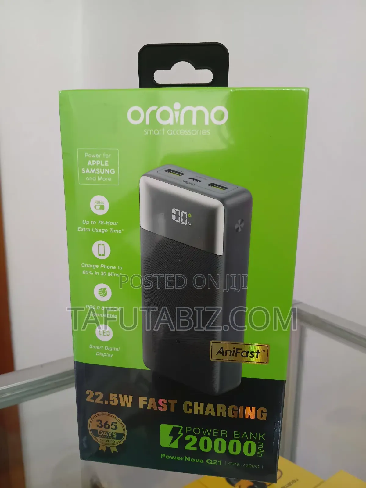Oraimo 22.5w Fast Charging Power Bank 20000mah Powernova Q21