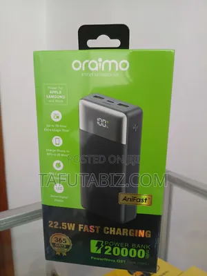 Oraimo 22.5w Fast Charging Power Bank 20000mah Powernova Q21