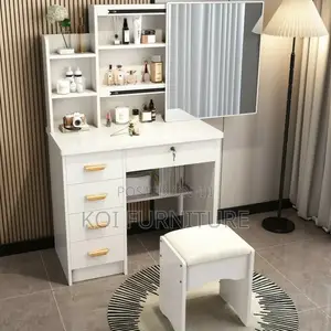 Dressers; White Elegance Vanity Set for Dressing
