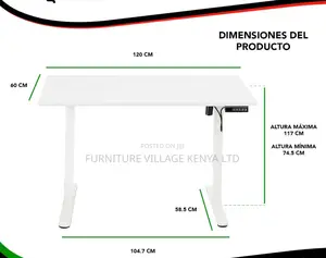 Standing Desk;Electric Adjustable Desk for Home and Office (1.2m)