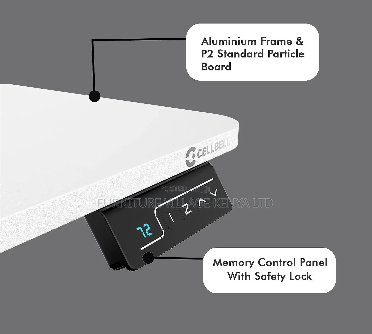 Standing Desk;Electric Adjustable Desk for Home and Office (1.2m)