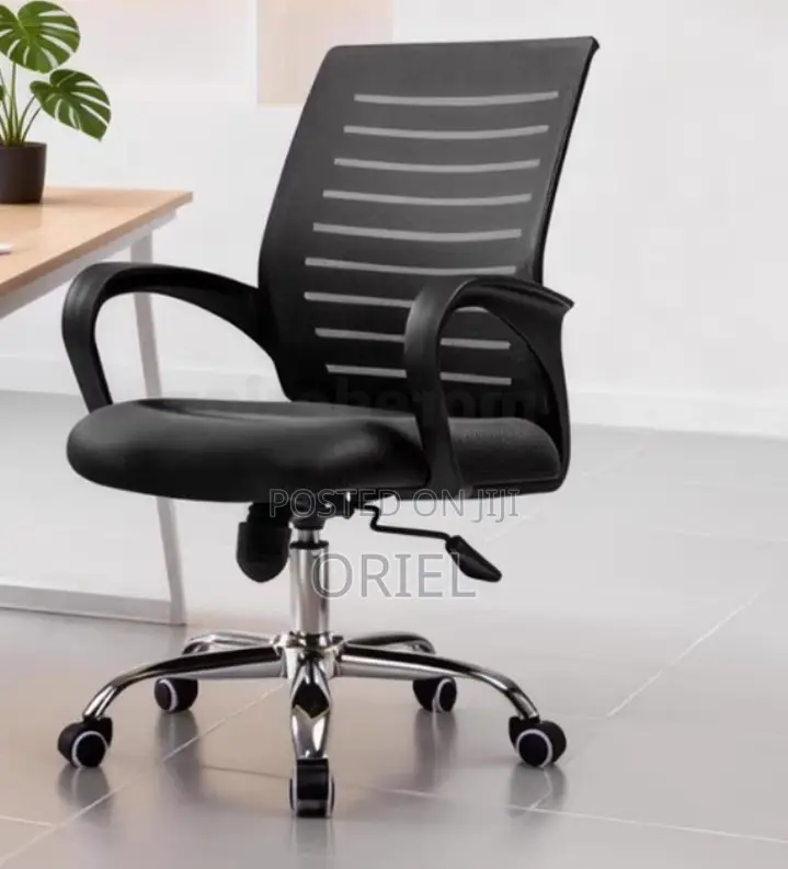 Office Mid-Back Chair : Office Swivel Adjustable Chair