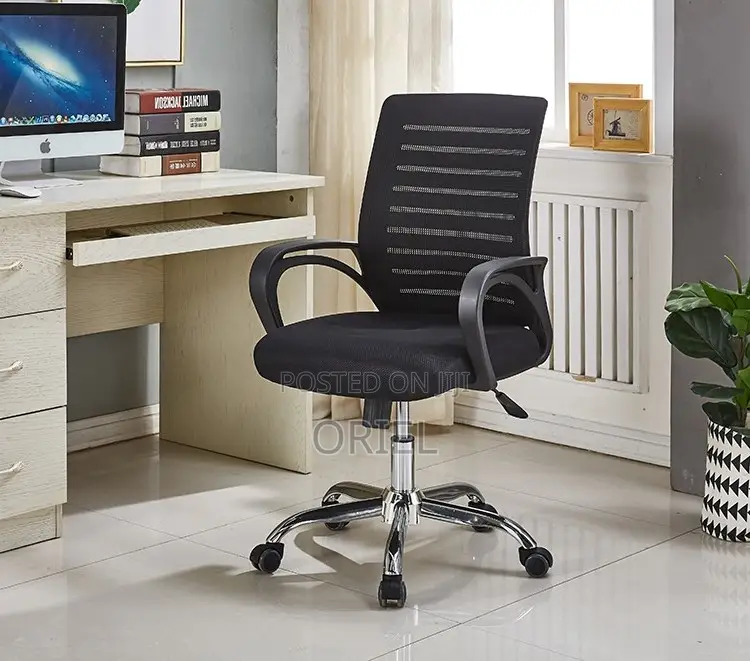 Office Mid-Back Chair : Office Swivel Adjustable Chair