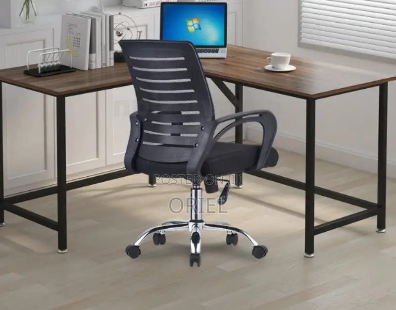 Office Mid-Back Chair : Office Swivel Adjustable Chair