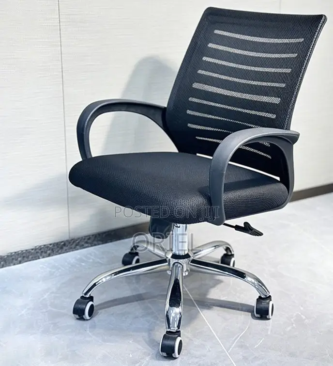 Office Mid-Back Chair : Office Swivel Adjustable Chair