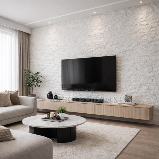 White Pu Stone Wall Panels–Decorative Lightweight Stone Cladding