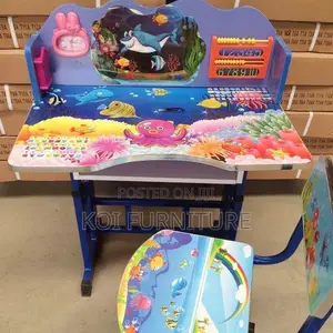 Home Table; Adjustable Childrens Desk Chair Functionality Set
