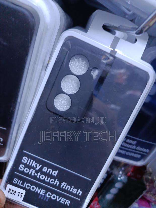 Black Silicone Mobile Phone Cover Featuring a Silky Soft-Touch Finish. - thumbnail 2