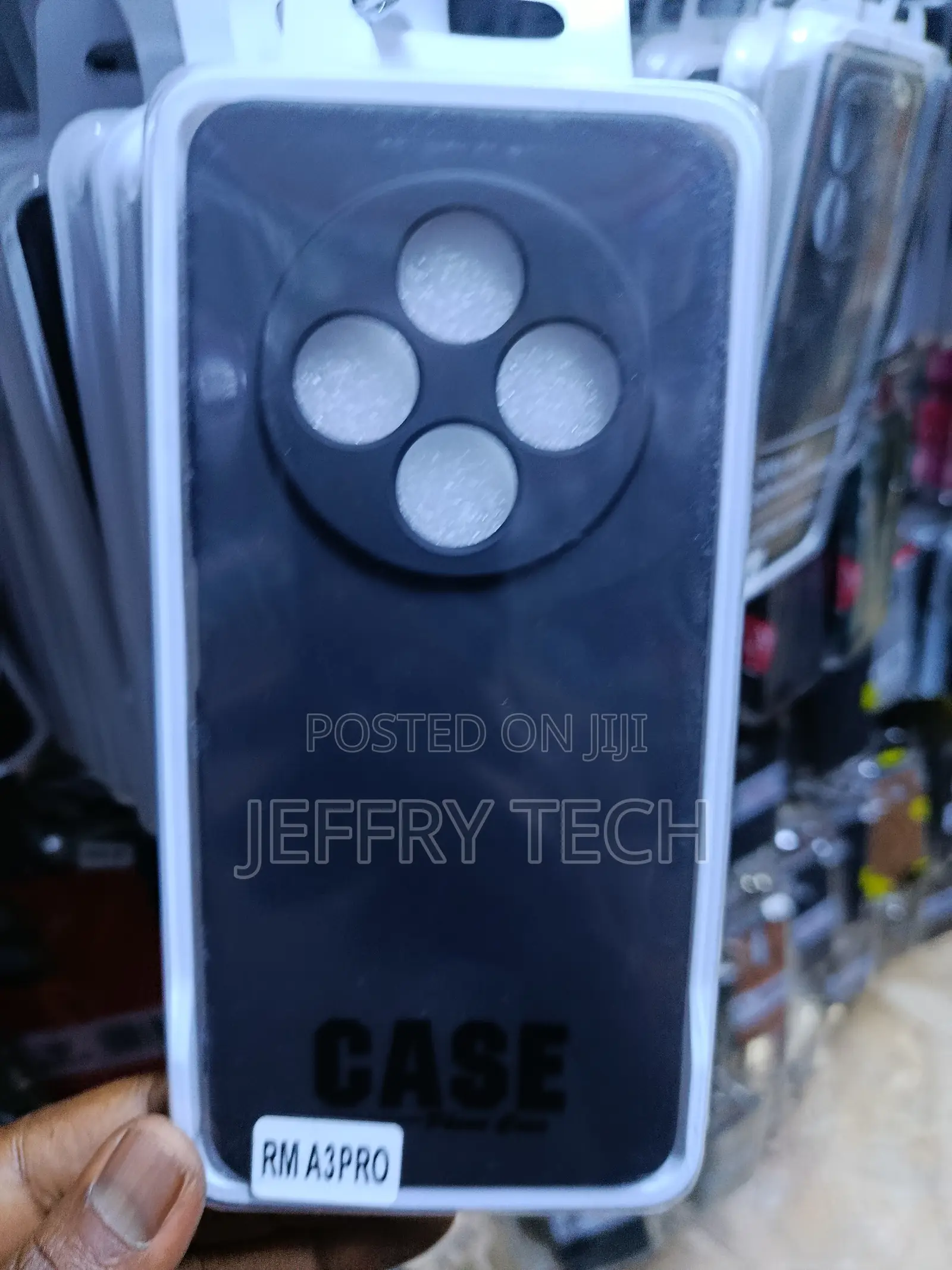 Black Phone Case Is Designed for the Rm A3 Pro Model.