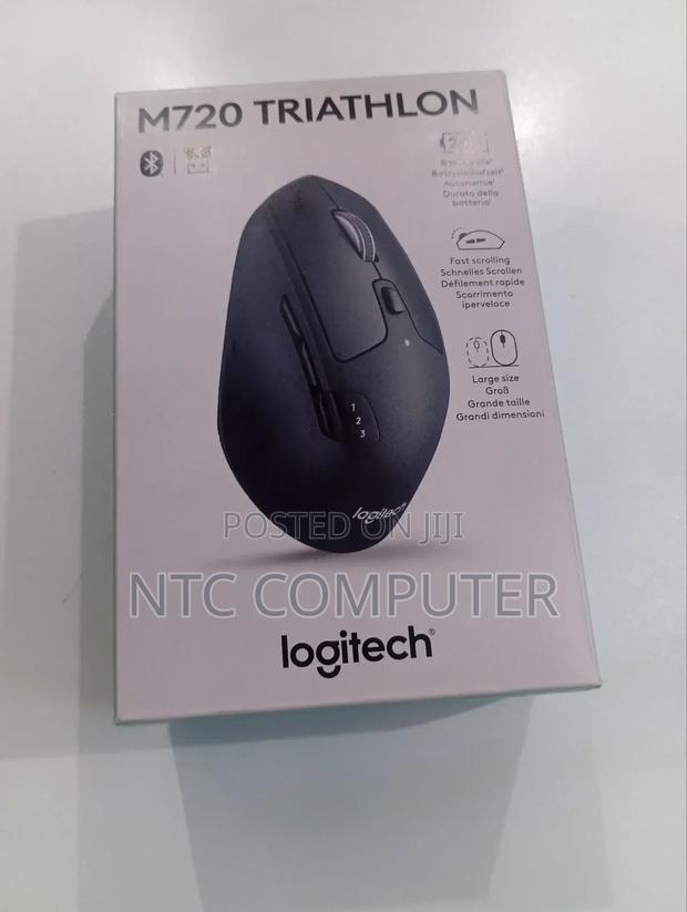 Logitech M720 Triathlon Multidevice Wireless Bluetooth Mouse (Black)
