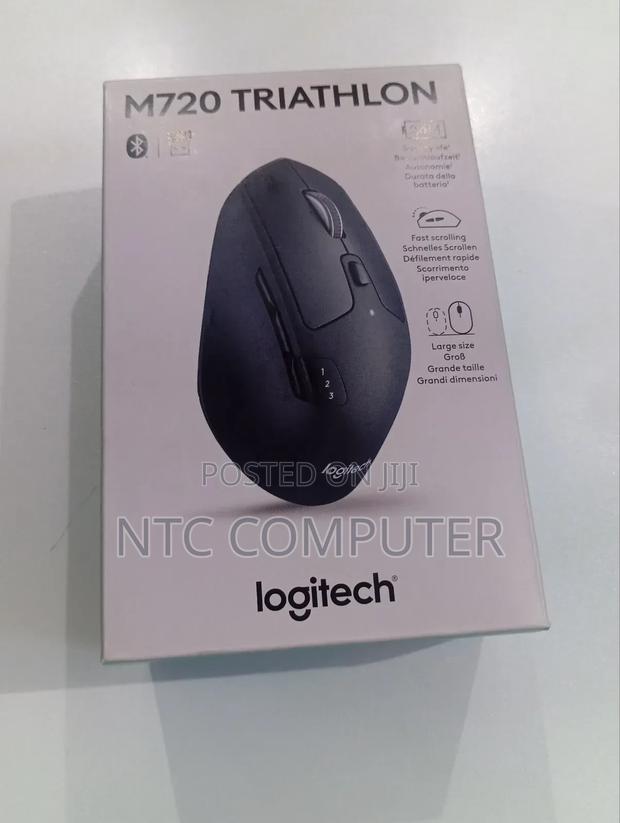 Logitech M720 Triathlon Multidevice Wireless Bluetooth Mouse (Black) - thumbnail 2