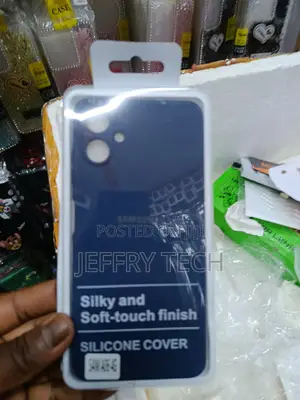 Blue Silicone Phone Cover Designed for the Samsung Galaxy A15.