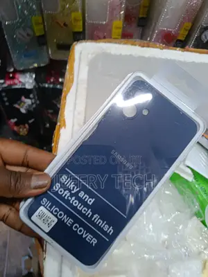 Blue Silicone Phone Cover Designed for the Samsung Galaxy A15.