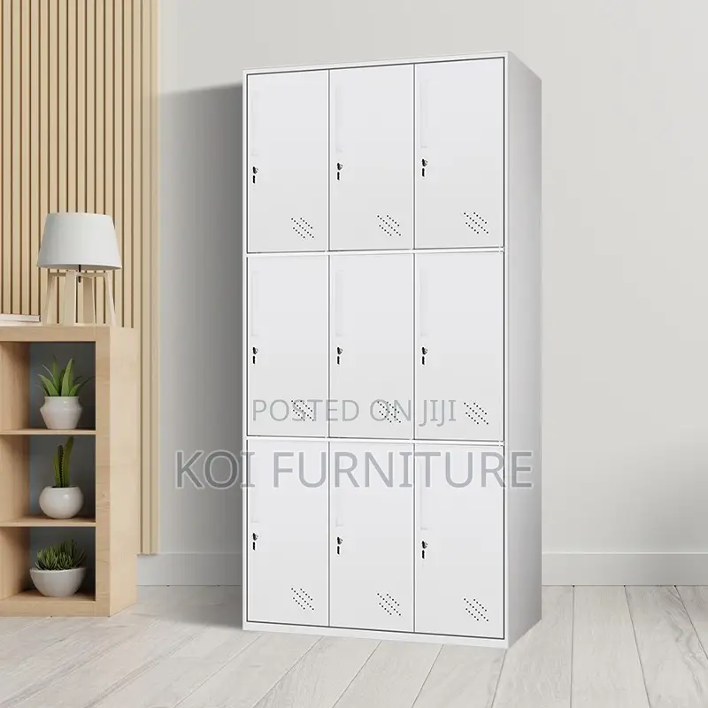 Office Cabinet; Nine Lockers Modern Secure and Multi Comparnet Cabinet
