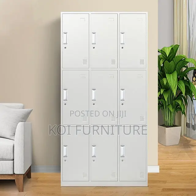 Office Cabinet; Nine Lockers Modern Secure and Multi Comparnet Cabinet