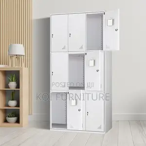 Office Cabinet; Nine Lockers Modern Secure and Multi Comparnet Cabinet