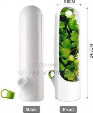 Fresh Keeping Herbs Saver Preserver Bottle Available in Colour White