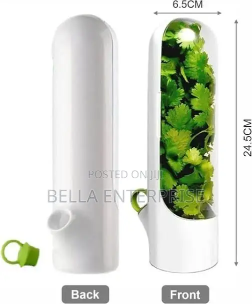 Fresh Keeping Herbs Saver Preserver Bottle Available in Colour White