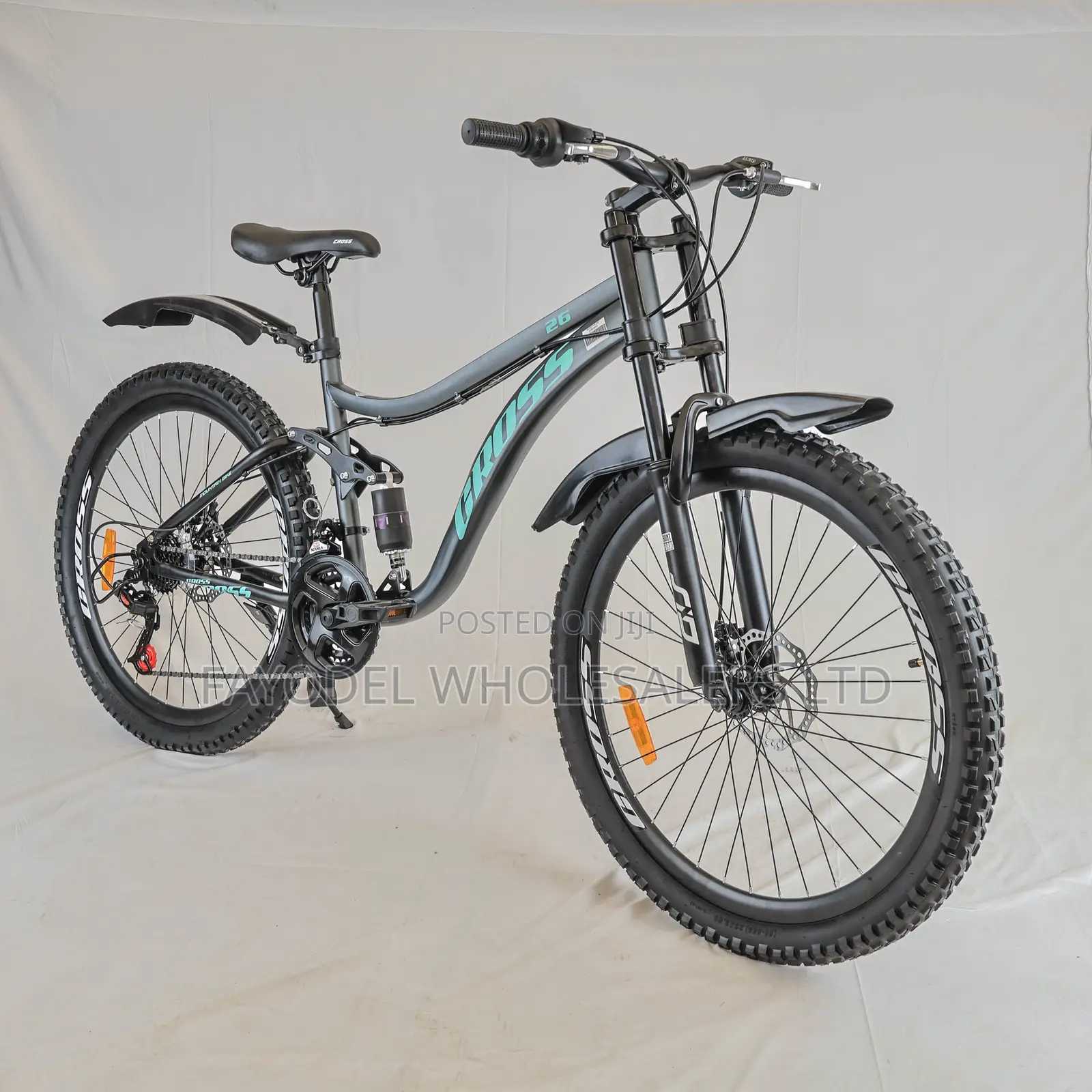 Cross Bike Size 26 Dual Suspension Is Built for Teens and Adults