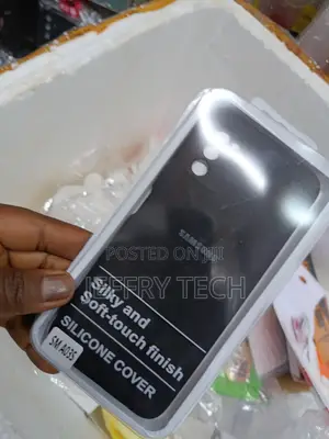 Black Samsung Galaxy A03s Silicone Cover With a Soft-Touch Finish.