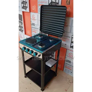 Eurochef 3 Gas +1 Electric Standing Cooker With Shelves