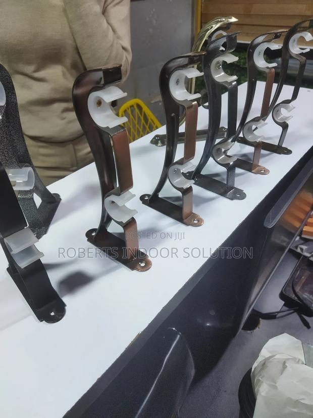 Double Curtain Rod Brackets