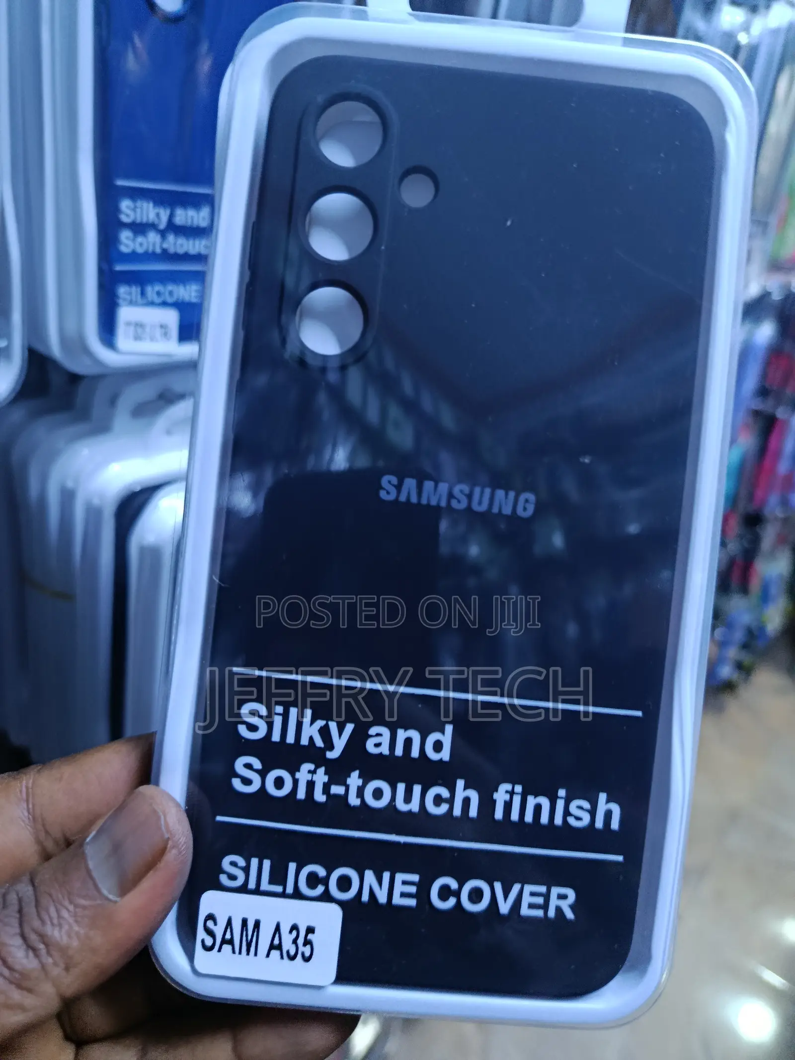 Black Silicone Cover for the Samsung Galaxy A35 Smartphone
