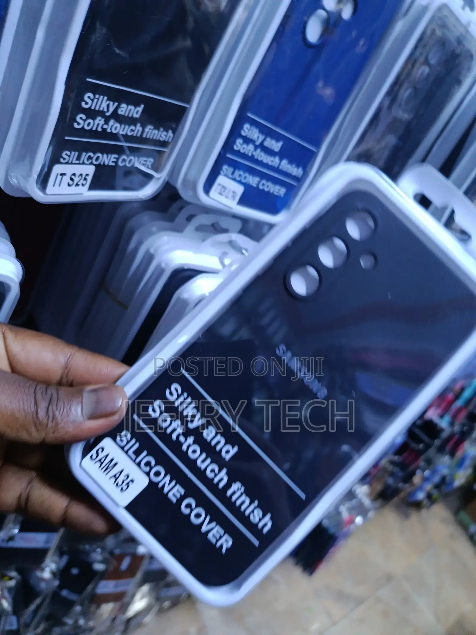 Black Silicone Cover for the Samsung Galaxy A35 Smartphone
