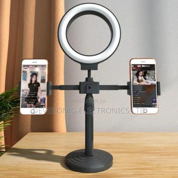 Double Stand Holder With 6inch Ringlight - main view