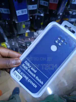 Blue Silicone Cover Designed for the Xiaomi Redmi Note 9.