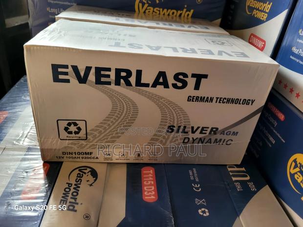 Everlast Din100mf Agm Start Stop Car Battery - main view