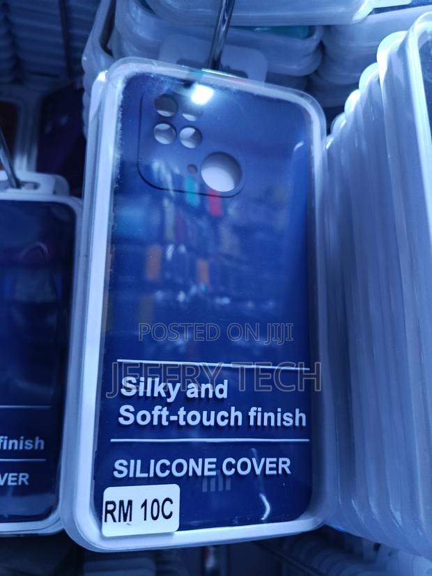 Blue Xiaomi Redmi 10c Silicone Cover With Silky, Soft-Touch Finish. - main view