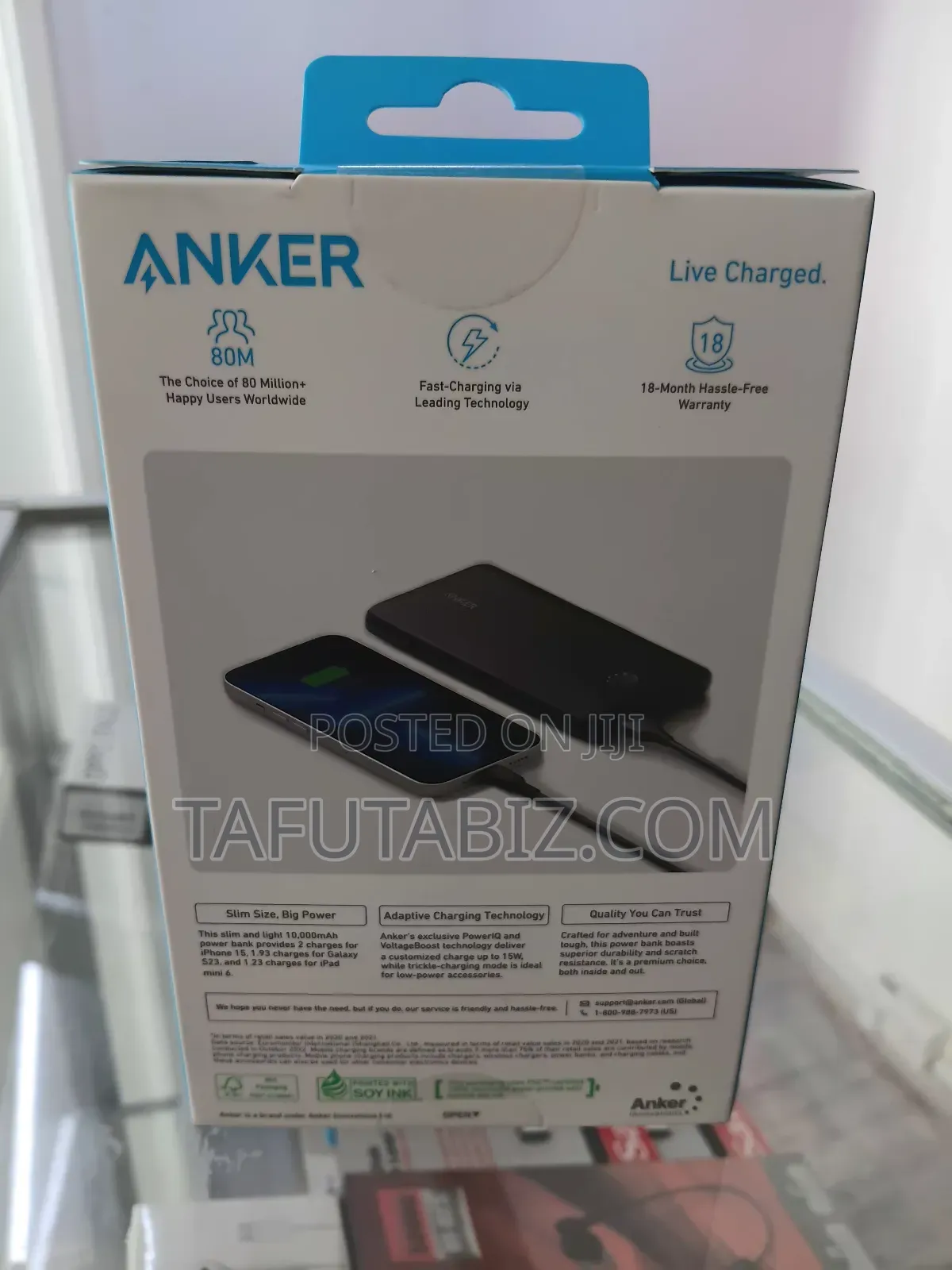 Anker Power Bank 10000mah Charge Everywhere ,Anytime