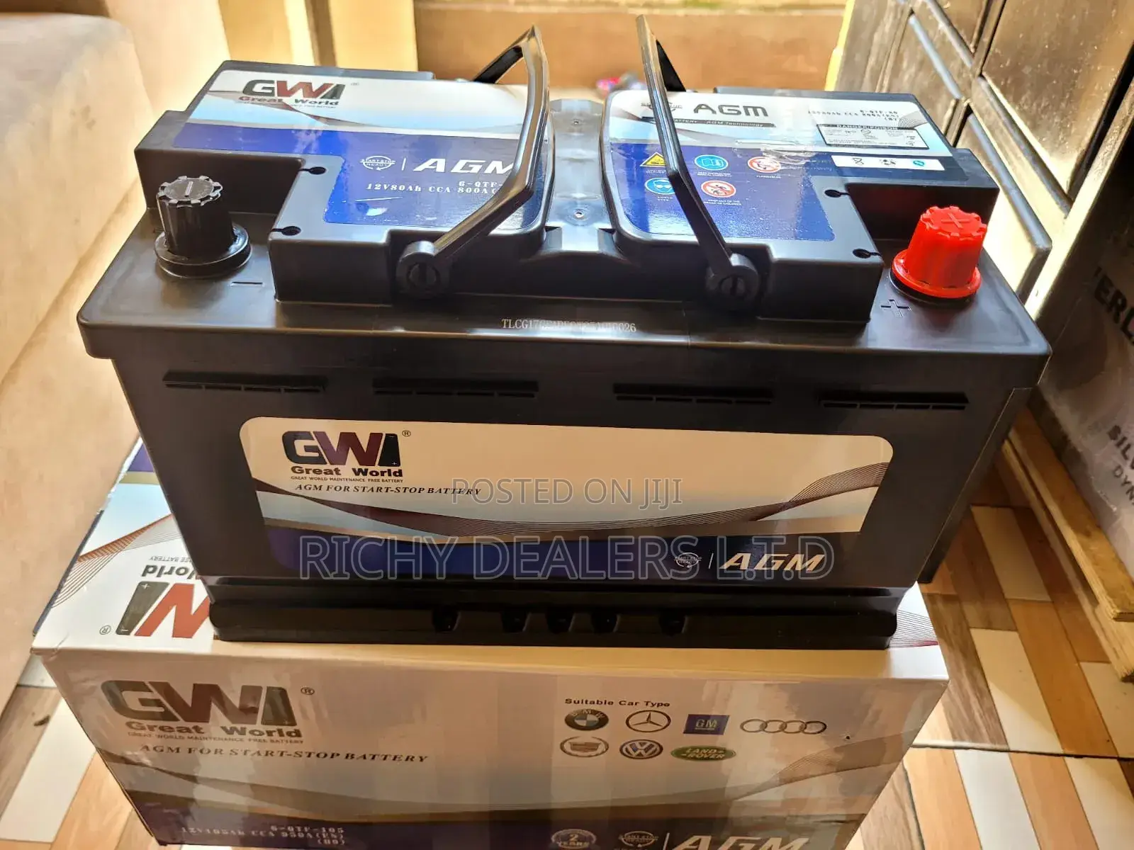 Great World Din80mf Agm I-Stop Car Battery