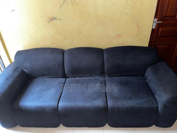 3 Seater Moko Sofa in Good Condition. Blue in Colour